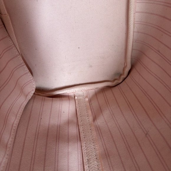 Louis Vuitton Neverfull MM Damier Ebene Canvas Tote Bag - Rose Ballerine - Picture 7 of 8